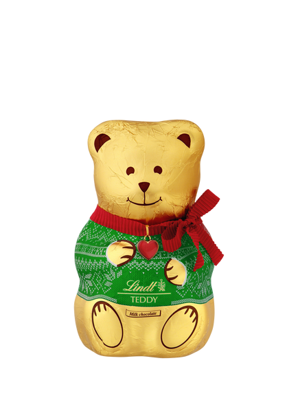 Lindt Milk Chocolate Green Teddy, 200g, Multi