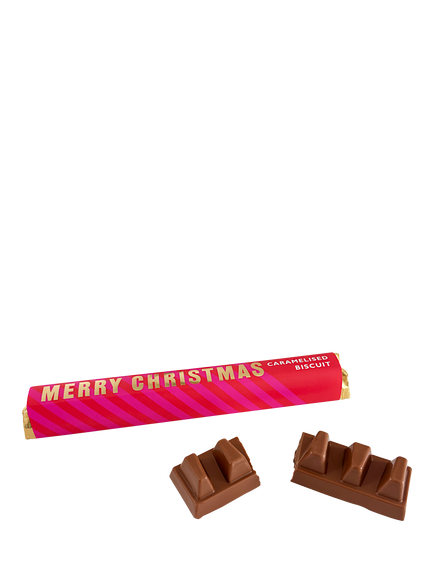 House of Dorchester Merry Christmas Milk Chocolate Caramel Biscuit Bar, 85g, Multi