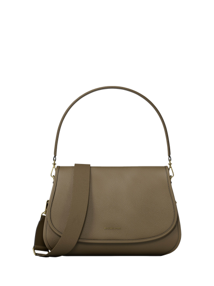 Michael Kors Holmes Medium Pebbled Leather Convertible Messenger Bag, Loden