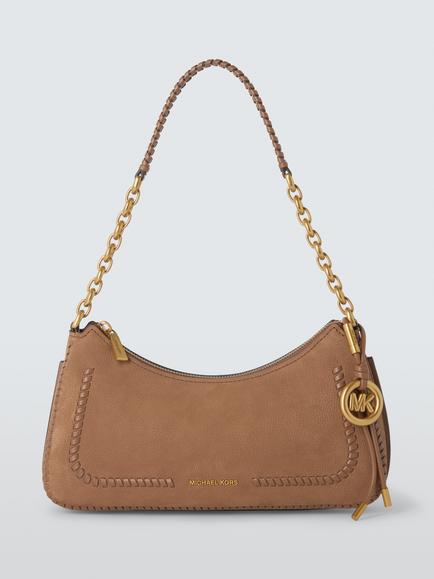 Michael Kors Nolita Leather Pouchette Shoulder Bag, Luggage