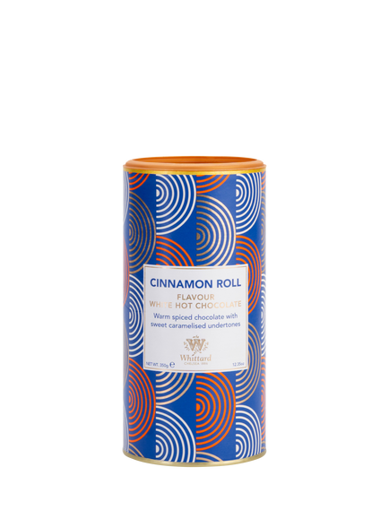 Whittard White Hot Chocolate with Cinnamon Roll Tin, 350g, Multi