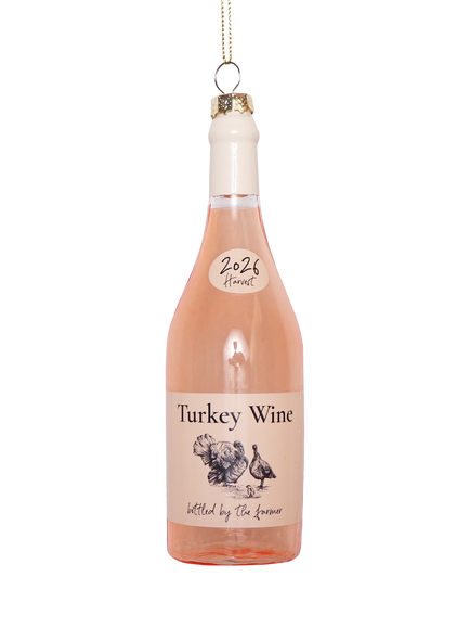 Studio THIE Glass Turkey Wine Bottle Bauble, Multi, Multi