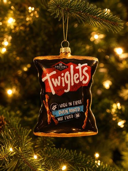 Studio THIE Glass Twiglets Bauble, Multi - view 2, Multi