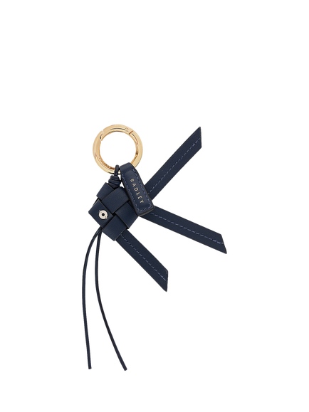 Radley Finn Leather Bag Charm, Naval