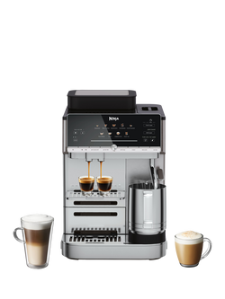 Ninja AutoBarista AE1001UK Automatic Bean to Cup Coffee Machine, Stainless Steel, Stainless Steel