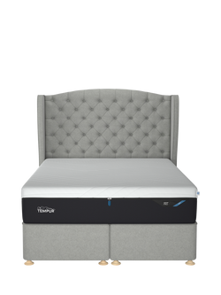 TEMPUR® OUTLET Suffolk Divan Base, King Size, Like New, Light Grey, Light Grey