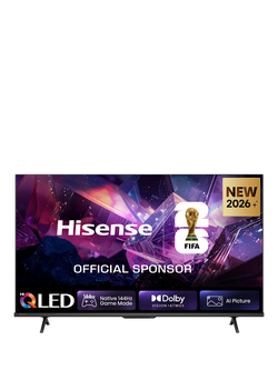 Hisense 43E7STUK PRO (2026) QLED HDR 4K Ultra HD Smart AI TV, 43 inch with Dolby Atmos, Charcoal Grey, Charcoal Grey