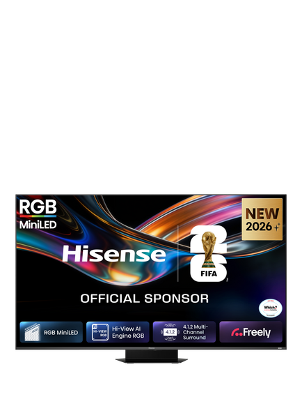 Hisense 75UR9STUK (2026) RGB MiniLED HDR 4K Ultra HD Smart AI TV, 75 inch with Dolby Atmos, Charcoal Grey, Charcoal Grey