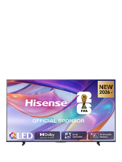 Hisense 85Q7STUK (2026) QLED HDR 4K Ultra HD Smart AI TV, 85 inch with Dolby Atmos, Black, Black