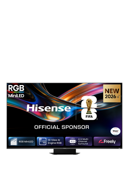 Hisense 85UR9STUK (2026) RGB MiniLED HDR 4K Ultra HD Smart AI TV, 85 inch with Dolby Atmos, Charcoal Grey, Charcoal Grey