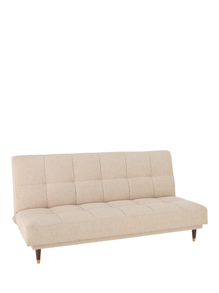 John Lewis OUTLET Linear Medium 2 Seater Sofa Bed, Brass Leg, Latte Textured, Latte Textured