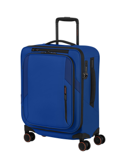 Samsonite Glazed 55cm Expandable 8-Wheel Suitcase, 44/49L, Electric Blue