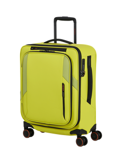 Samsonite Glazed 55cm Expandable 8-Wheel Suitcase, 44/49L, Lime Punch