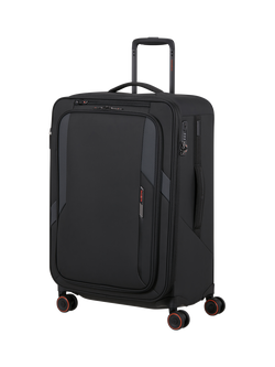 Samsonite Glazed 67cm Expandable 8-Wheel Suitcase, 83/94L, Black