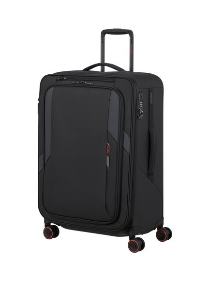 Samsonite Glazed 67cm Expandable 8-Wheel Suitcase, 83/94L, Black