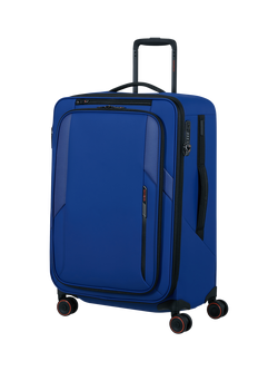 Samsonite Glazed 67cm Expandable 8-Wheel Suitcase, 83/94L, Electric Blue