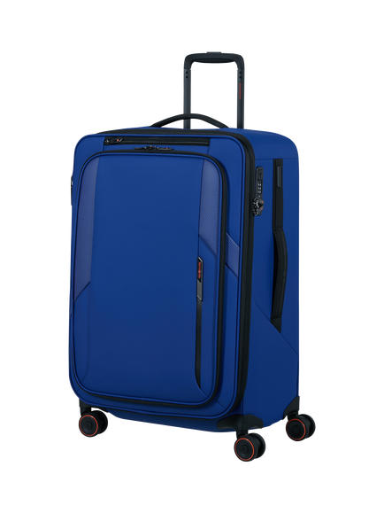 Samsonite Glazed 67cm Expandable 8-Wheel Suitcase, 83/94L, Electric Blue