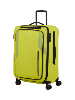Samsonite Glazed 67cm Expandable 8-Wheel Suitcase, 83/94L, Lime Punch