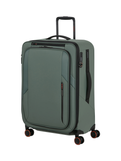 Samsonite Glazed 67cm Expandable 8-Wheel Suitcase, 83/94L, Sage Green