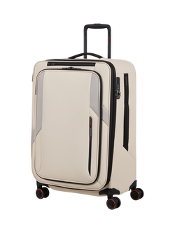 Samsonite Glazed 67cm Expandable 8-Wheel Suitcase, 83/94L, Sandstone
