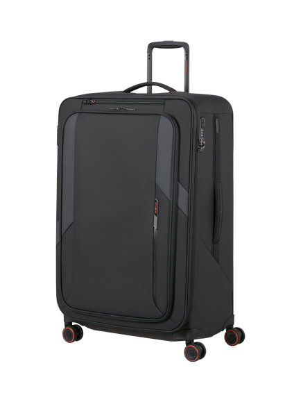 Samsonite Glazed 78cm Expandable 8-Wheel Suitcase, 125/141L, Black