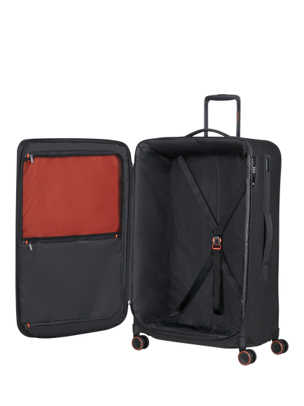 Samsonite Glazed 78cm Expandable 8-Wheel Suitcase, 125/141L - view 2, Black