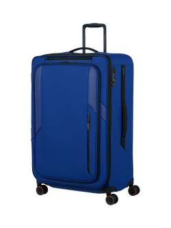 Samsonite Glazed 78cm Expandable 8-Wheel Suitcase, 125/141L, Electric Blue