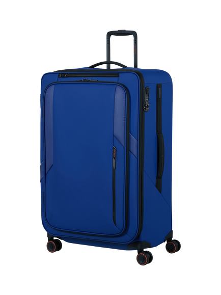 Samsonite Glazed 78cm Expandable 8-Wheel Suitcase, 125/141L, Electric Blue