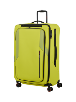 Samsonite Glazed 78cm Expandable 8-Wheel Suitcase, 125/141L, Lime Punch