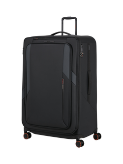 Samsonite Glazed 84cm Expandable 8-Wheel Suitcase, 160/178L, Black