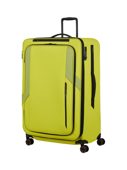 Samsonite Glazed 84cm Expandable 8-Wheel Suitcase, 160/178L, Lime Punch