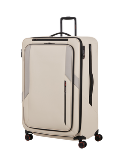 Samsonite Glazed 84cm Expandable 8-Wheel Suitcase, 160/178L, Sandstone, Sandstone