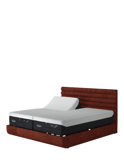 TEMPUR® OUTLET Arc™ Adjustable Disc Vectra Upholstered Bed Frame, Super King Size, Like New, Copper, Copper