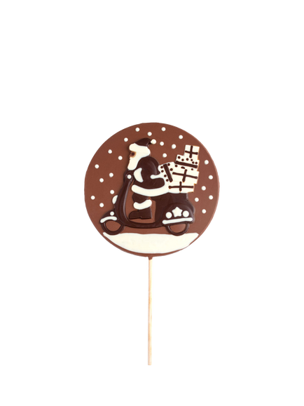 Sweet Me Keep Me Santa Vespa Milk Chocolate Giant Lollipop, Multi