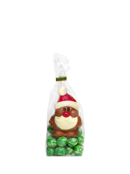 Sweet Me Keep Me Milk Chocolate Santa & Sprout Foil Balls, Multi