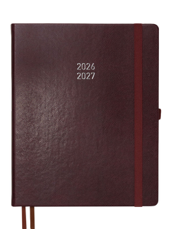 BLOX Academic Desk Week to View 2026-27 Diary, Chocolate Brown, Chocolate Brown