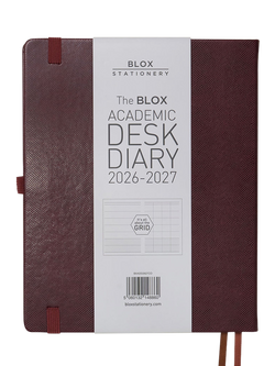 BLOX Academic Desk Week to View 2026-27 Diary, Chocolate Brown - view 2, Chocolate Brown