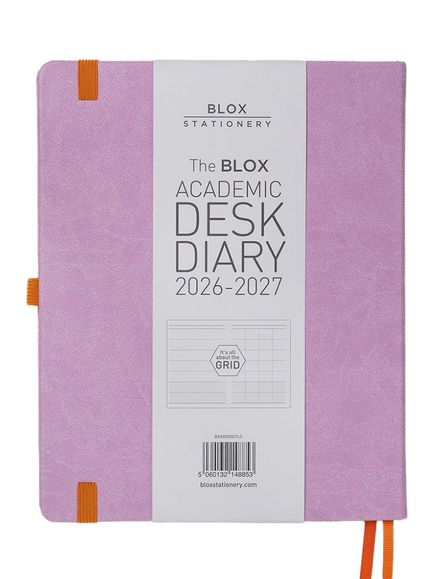 BLOX Academic Desk Week to View 2026-27 Diary, Purple - view 2, Purple