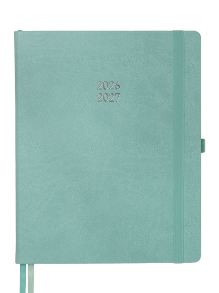 BLOX Academic Desk Week to View 2026-27 Diary, Aqua Blue, Aqua Blue