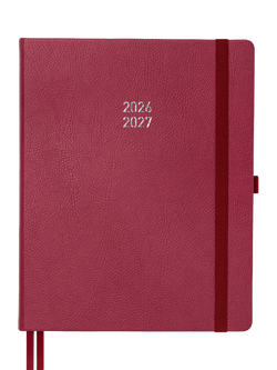 BLOX Academic Desk Week to View 2026-27 Diary, Raspberry, Raspberry