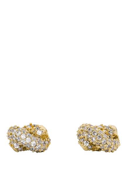 kate spade new york Sailors Knot Stud Earrings, Clear/Gold, Clear/Gold