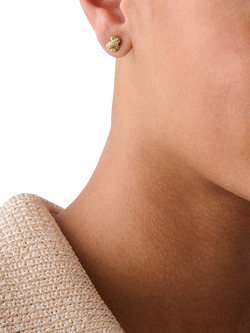 kate spade new york Sailors Knot Stud Earrings, Clear/Gold - view 2, Clear/Gold