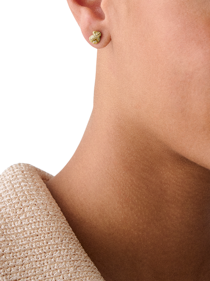 kate spade new york Sailors Knot Stud Earrings, Clear/Gold - view 2, Clear/Gold