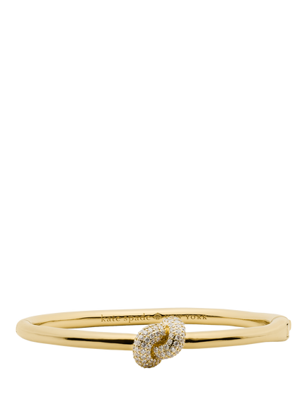 kate spade new york Sailors Knot Bangle, Clear/Gold, Clear/Gold