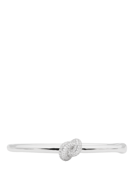 kate spade new york Sailors Knot Bangle, Clear/Silver, Clear/Silver