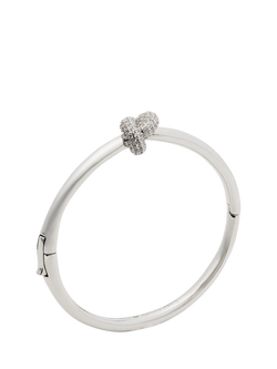 kate spade new york Sailors Knot Bangle, Clear/Silver - view 2, Clear/Silver