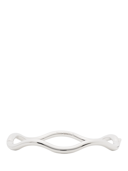 kate spade new york Wave Thin Bangle, Silver, Silver