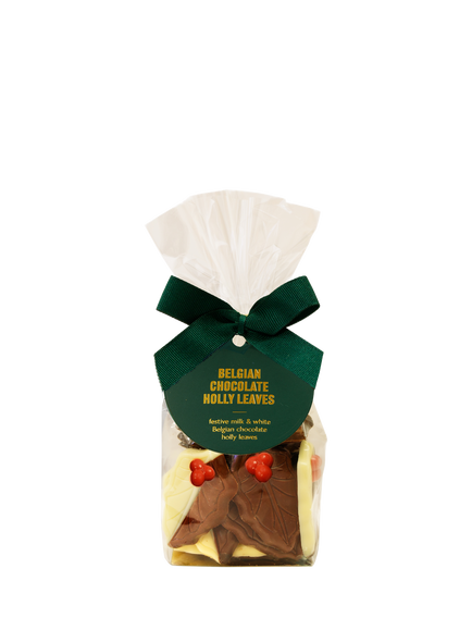Natalie Belgian Milk & White Chocolate Holly, 110g, Multi