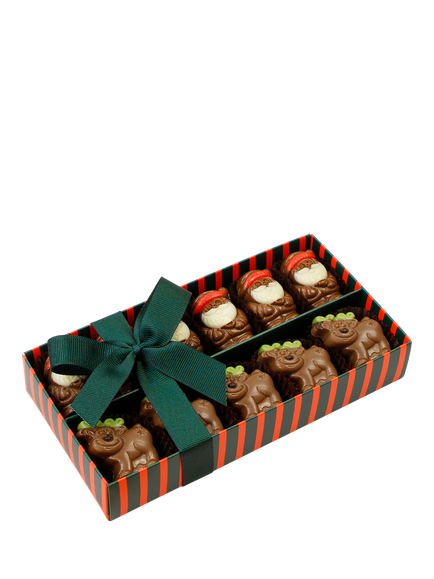 Natalie Belgian Chocolate Santas & Reindeer, 140g, Multi