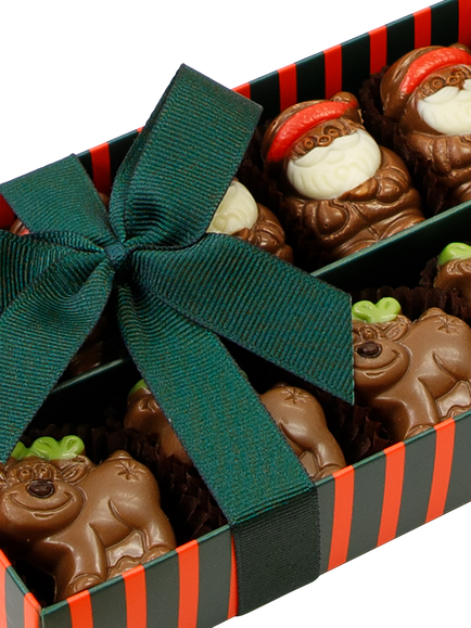 Natalie Belgian Chocolate Santas & Reindeer, 140g - view 2, Multi